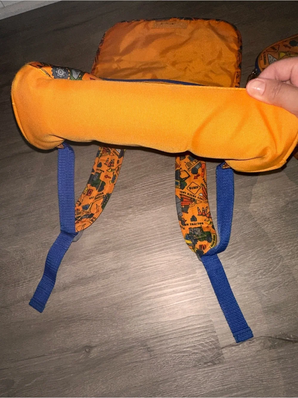 Bixbee Orange Construction Trucks Backpack and Lunchbox Set